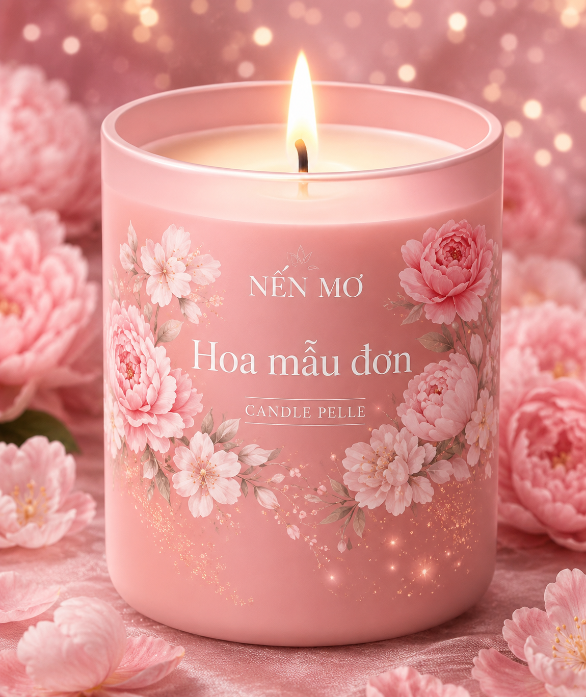Nến Hoa Mẫu Đơn